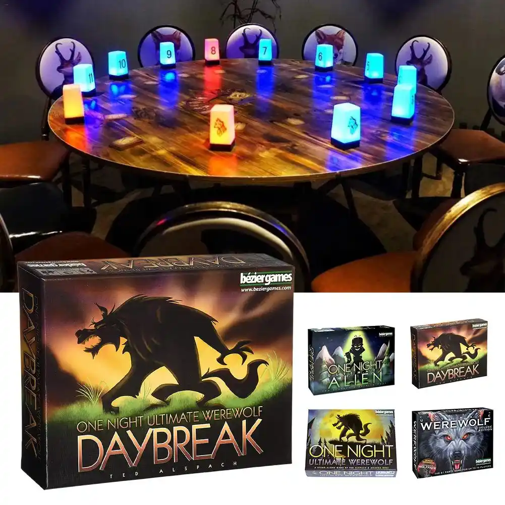 Une Nuit Ultime Loup Garou Alien Jeux De Societe Loups Garous Famille Ami Interactif Jouet Educatif Version Anglaise Jeu De Cartes Aliexpress