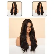 Peluca recta para mujer, postizo largo y ergonómico, exquisito diseño, parte media, resistente al calor, para belleza