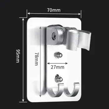 

Punch-Free Adjustable Space Aluminum Shower Bracket Bathroom Rain Shower Head Fixed Base Shower Hook