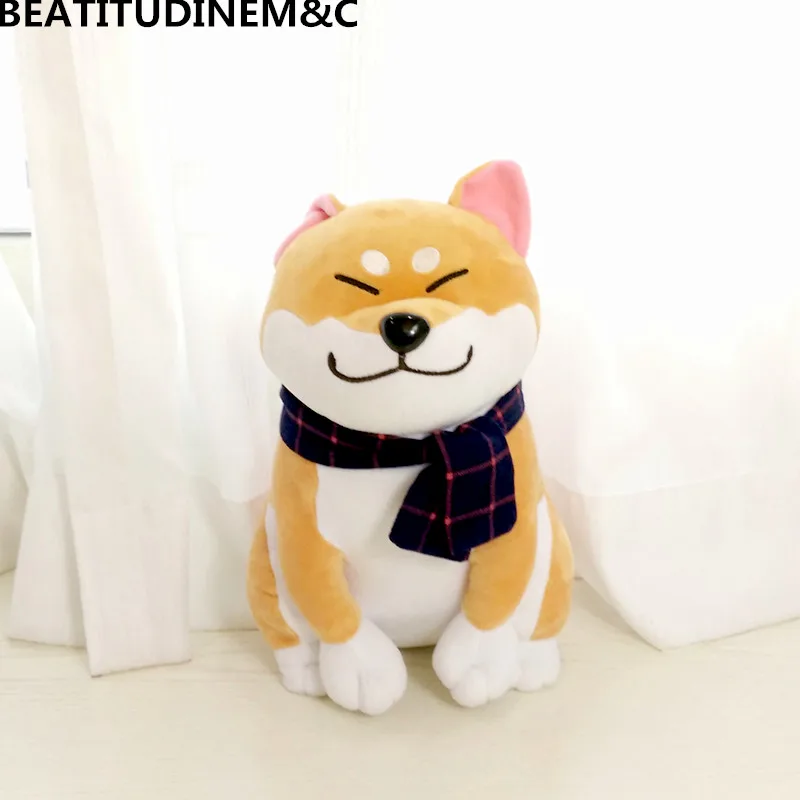 Шиба ину плюшевая игрушка милый шарф Сиба Doge подушка собаки плюшевые