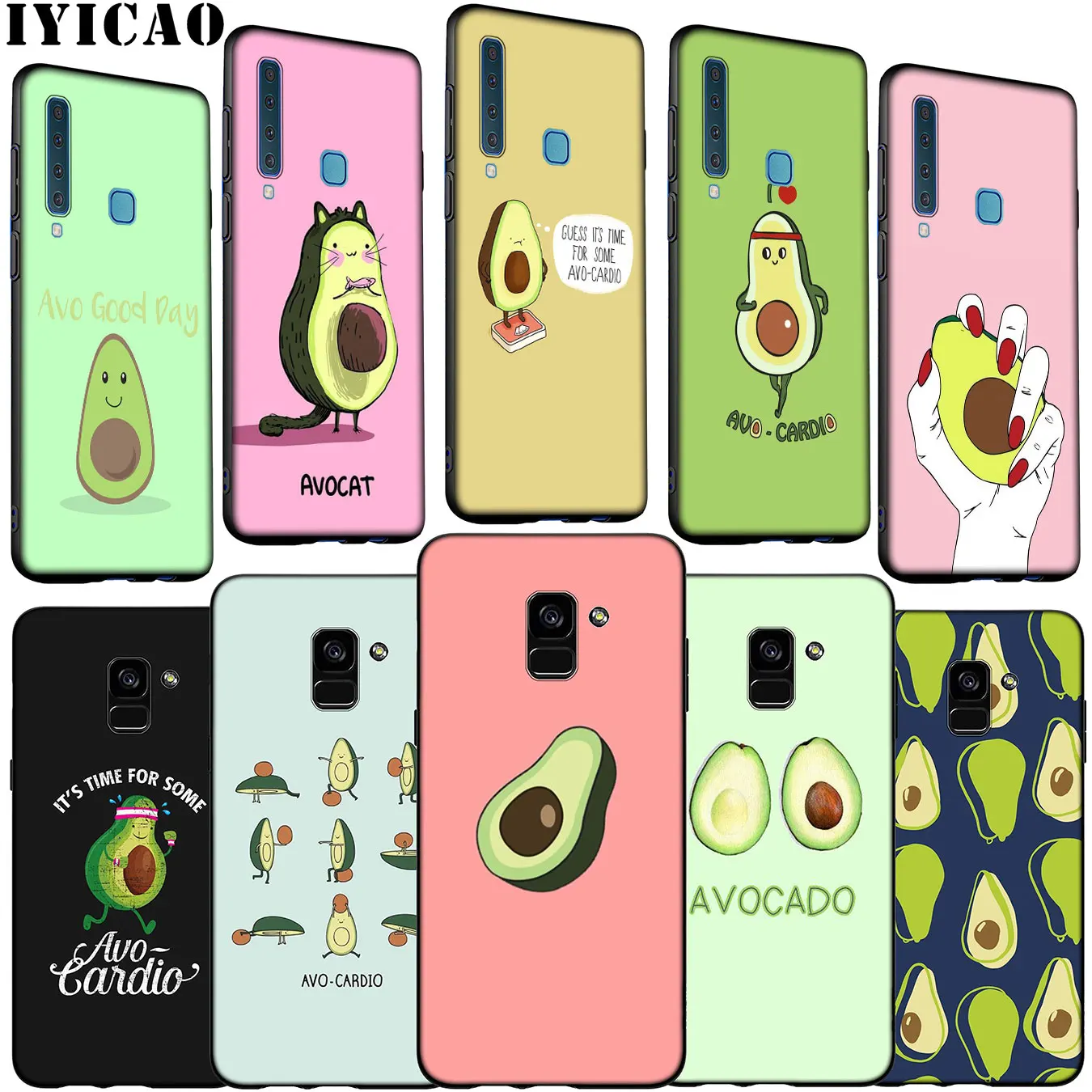 Avo Cardio авокадо Мягкий силиконовый чехол для телефона Samsung Galaxy A6 A7 A8 A9 2018 A3 A5 2016 2017 Note