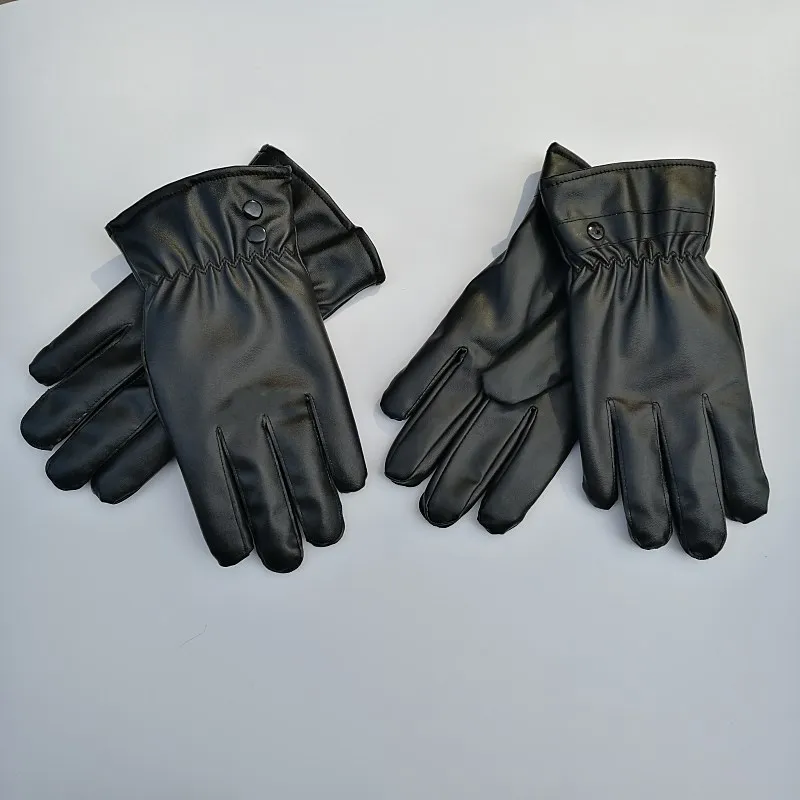Мужские зимние теплые варежки из искусственной кожи, кашемировые ветрозащитные перчатки для вождения, роскошные Luvas Motociclismo