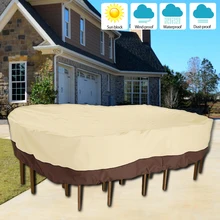 Открытый прямоугольный Овальный патио стол стул крышка аксессуары Высокое качество водонепроницаемый солнцезащитный чехол мебель чехлы