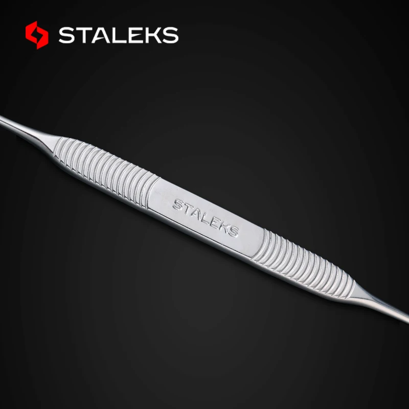 Stainless Steel Nail Cuticle Spoon Pusher Profession Double Head Dead Skin Remover Knife Manicure Nail Art Tool STALEKS PC-20-1