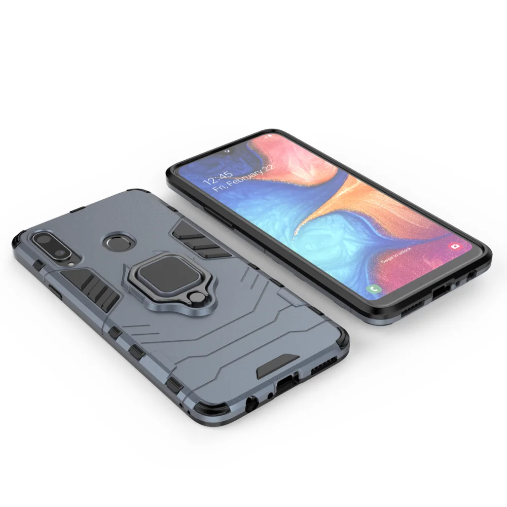 Для samsung Galaxy A20s чехол, роскошное кольцо, задняя крышка, подставка, броня, противоударный чехол для samsung Galaxy A20s чехол