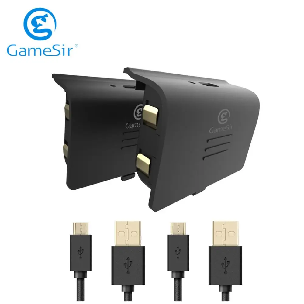 

GameSir Dual 800mAh Rechargeable Extended Battery for Xbox One, Xbox One S, Xbox One Elite Controller + Charging Cable ENW60X202