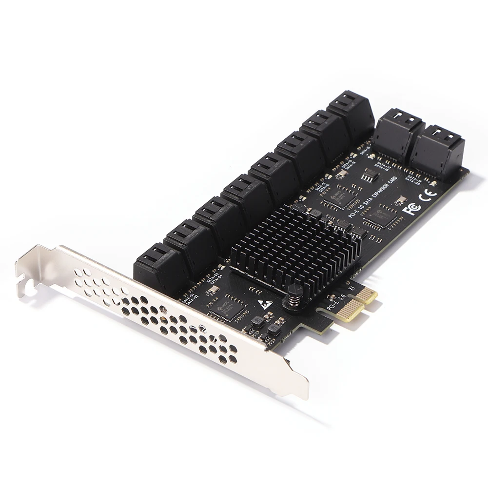 SA3112J PCIe Adapter - 20-Port PCI-Express X1 to SATA 3.0 Controller Expansion Card with 6Gbps High-Speed Mining Riser Description Image.This Product Can Be Found With The Tag Names Pci e sata controller card, Pci sata3 0 expansion card, Pcie sata 6g expansion card, Pcie sata controller card