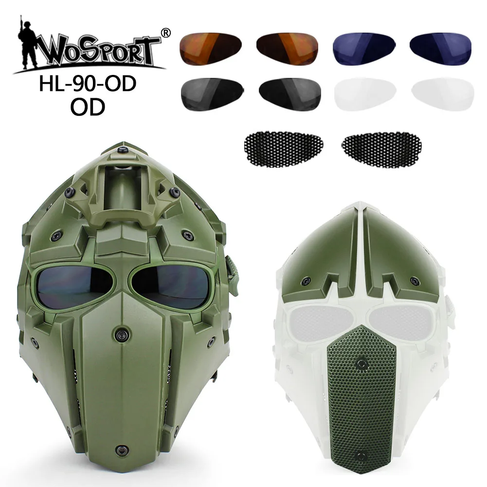 Military Tactical Airsoft Paintball Wargame CS Helmet Full-covered Protective Outdoor Hunting Helmet Army Tactical Helmet - Цвет: green