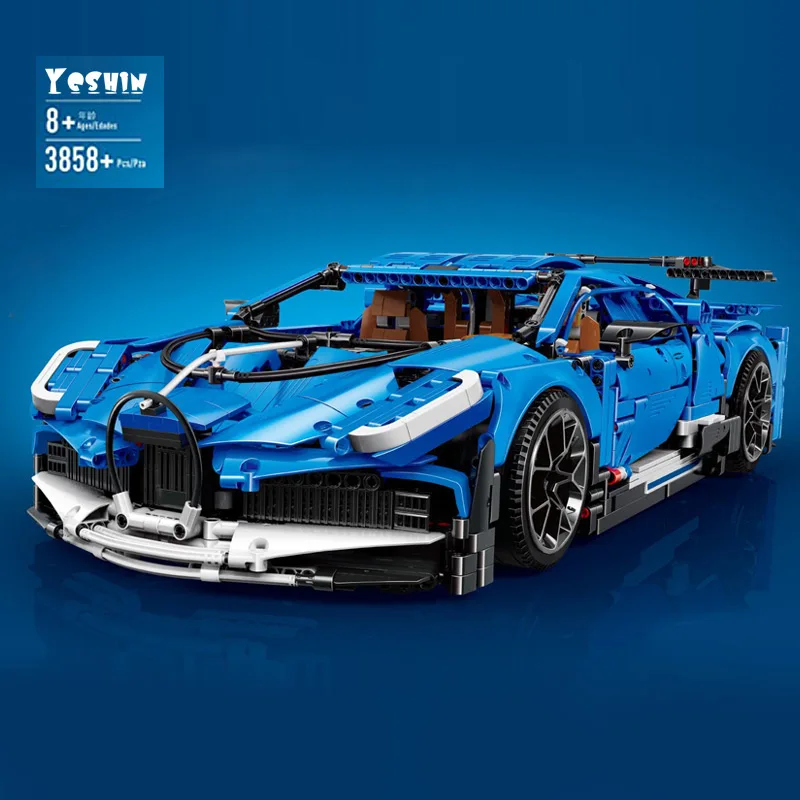 Compatível com Lepining Modelo de Carro de Corrida Técnica Carro Velocidade Azul Crianças Presentes Natal Brinquedos Blocos Construção Tijolo Dhl 20086 42083 2 42083 velocidade azul modelo de carro de