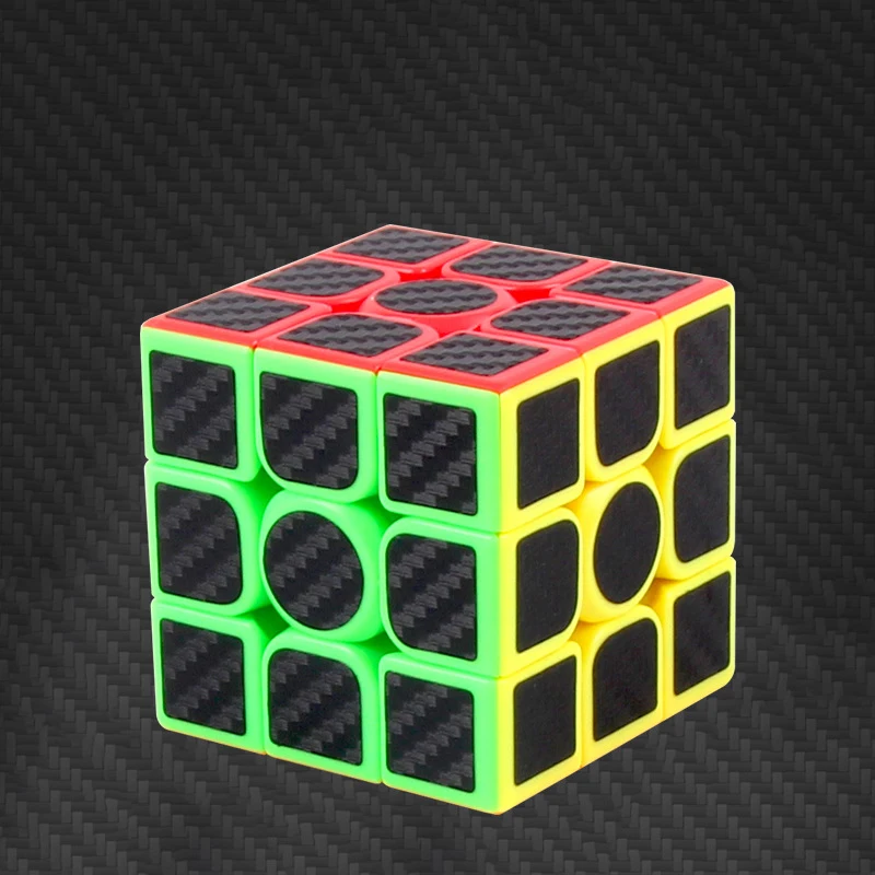Наклейки из углеродного волокна, магический куб для детей, 3x3x3, профессиональные скоростные Кубики-головоломки, игрушки, развивающие игрушки для детей, подарок