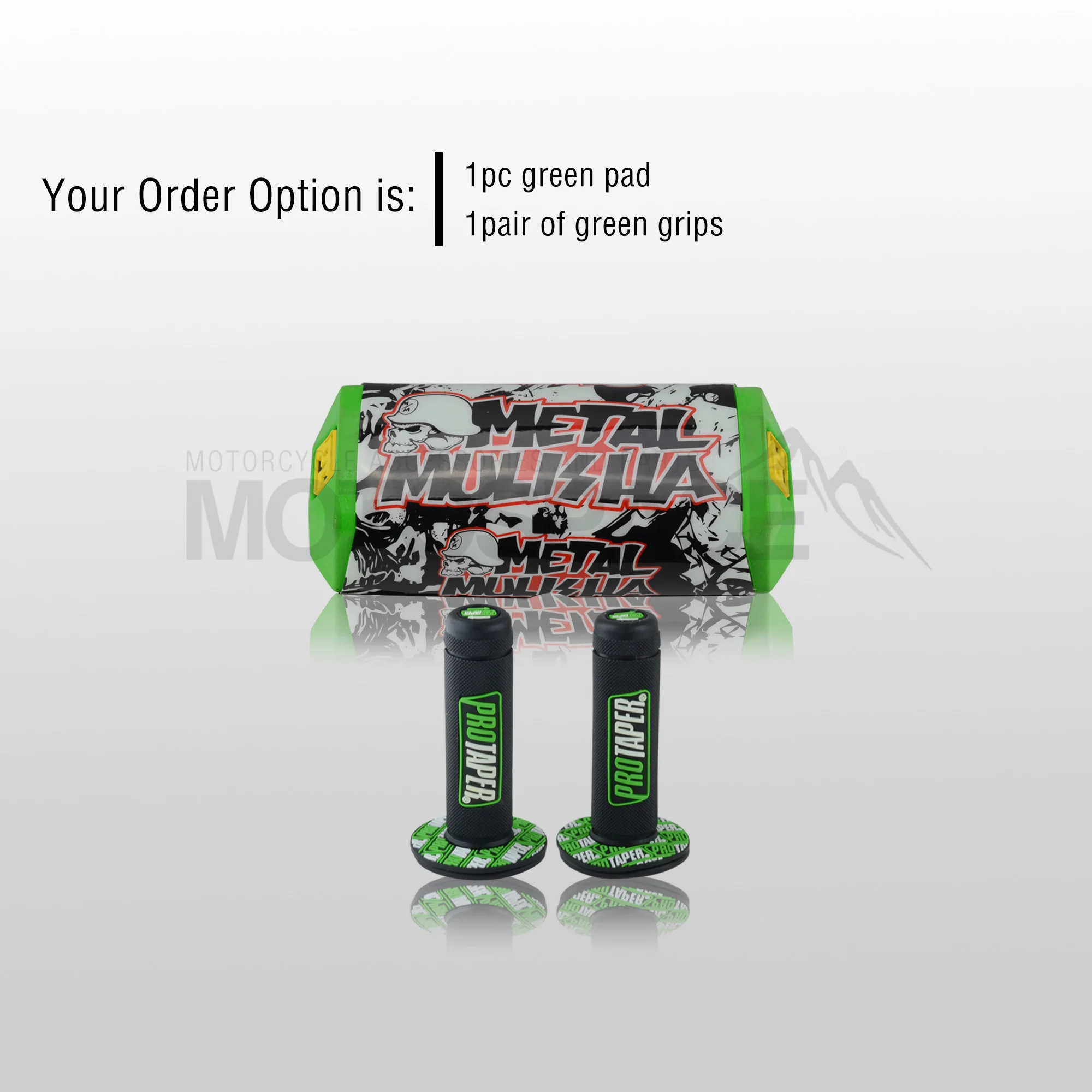 Green Pad Grip Руль для Pro Taper Pack Bar 1-1/" Mulisha ручка бар колодки Захваты Pit Pro Гонки Грязь велосипед ямы мотоцикл с адаптер cnc - Цвет: Green Pad Grip