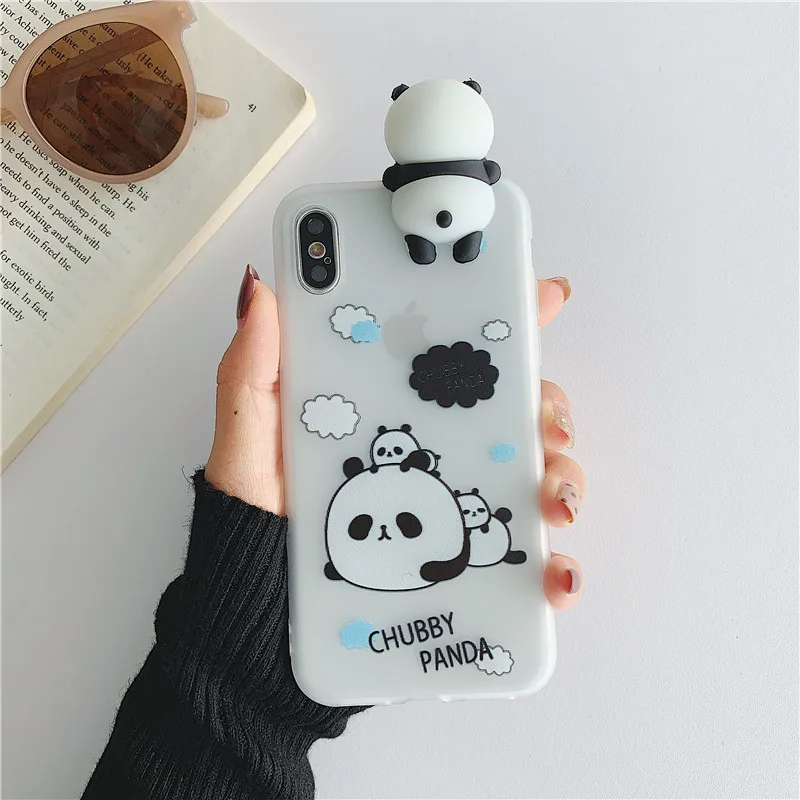 wen zi xiong mao Милый 3D игрушка панда чехол для OPPO A3 A37 A5 A3S A57 A39 A59 A7 A5S A73 A77 A7X A83 F1S F5 F9 Pro Рено мягкие чехлы для телефонов - Цвет: wen zi xiong mao