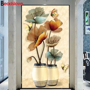 

Large 5d diy diamond painting vertical version of magnolia silk series full square round diamond embroidery rhinestone painting