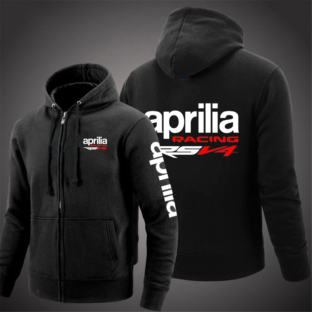 Мужская толстовка с капюшоном Aprilia Racing RSV4 осенняя удобная куртка на молнии