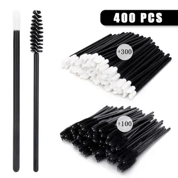 

400PCS Disposable Lip Eyelash Brushes Cotton Swab Microbrushes Eyelash Extension Tools Individual Eyelashes Removing Tools Women