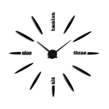 EBay 3D ультра большие наклейки на стену настенные часы креативные DIY акриловые часы крутые напрямую от производителя