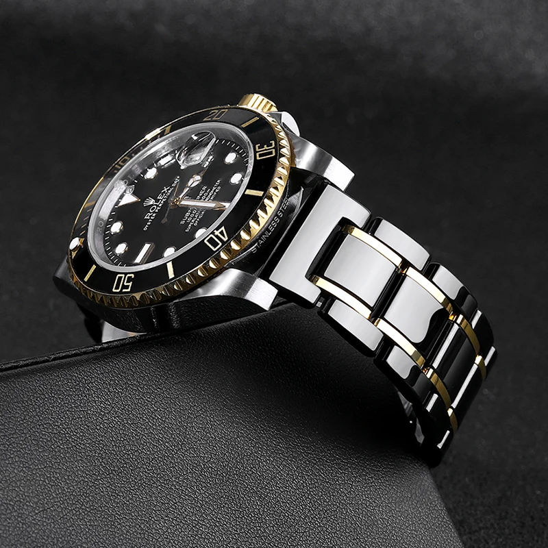 20mm 22mm cinturino in ceramica per cinturino da uomo serie rolex cinturino  a sgancio rapido misura regolabile per polsi grandi|Watchbands| - AliExpress