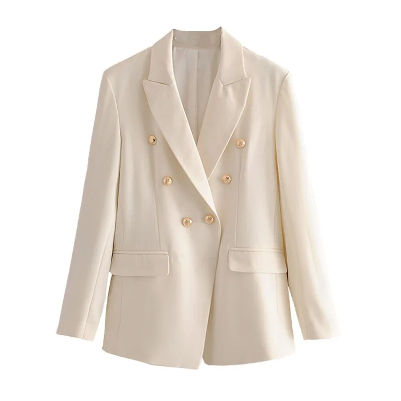 

2020 Autumn New Women's Fashion European and American Style Button Decoration Temperament Casual Solid Color Suit Jacket Women