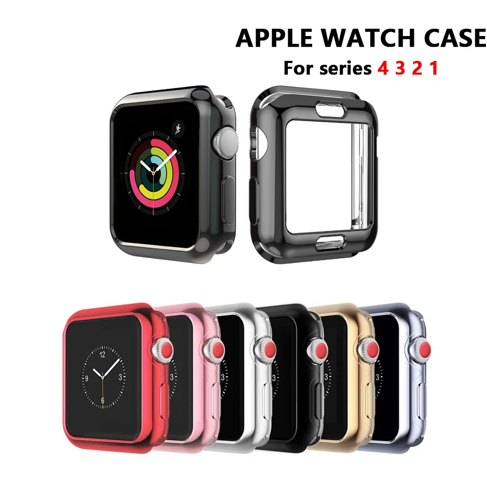 Чехол для Apple Watch, 42 мм, 38 мм, iWatch band, цветной защитный чехол для экрана с покрытием, для Apple watch 3, 2, 1, аксессуары для часов