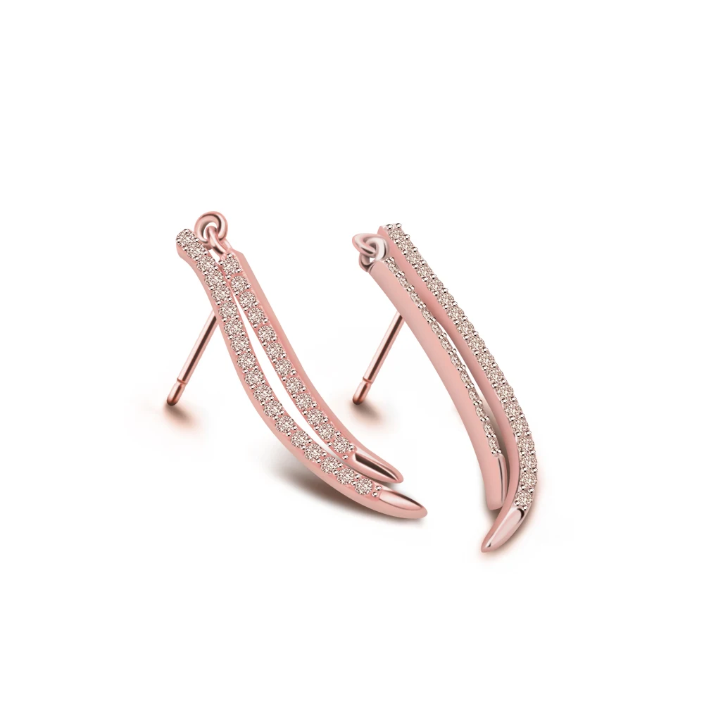 Серьги гвоздики из стерлингового серебра 925 пробы креативные ювелирные изделия