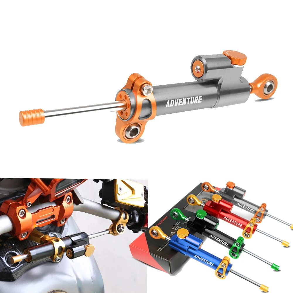 

For KTM 1090 1050 990 950 640 1190 Adventure Moto CNC Motorcycle Steering Damper Stabilizer Linear Reversed Safety Control Over