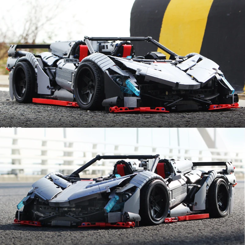 Lepinblocks Радиоуправляемая машина Veneno Lamborghimis Roadster с функцией питания, автомобильные строительные блоки, кирпичи, Детские технические игрушки, 20091 MOC 10559