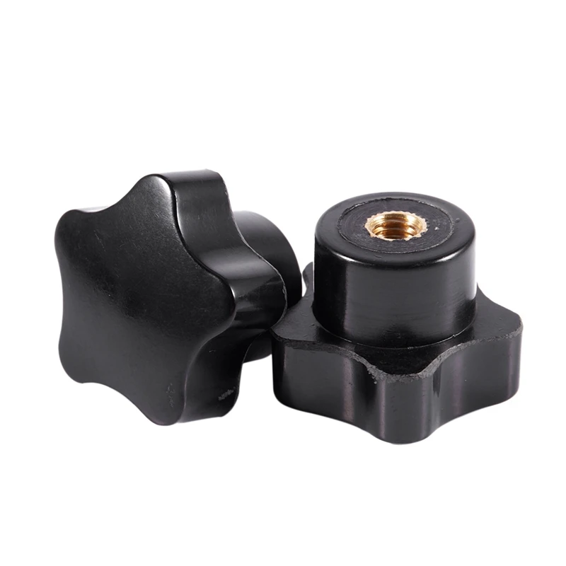 5Pcs M8 Female Thread 32mm Star Head Clamping Nuts Knob Grip Handle&10 Pcs M6