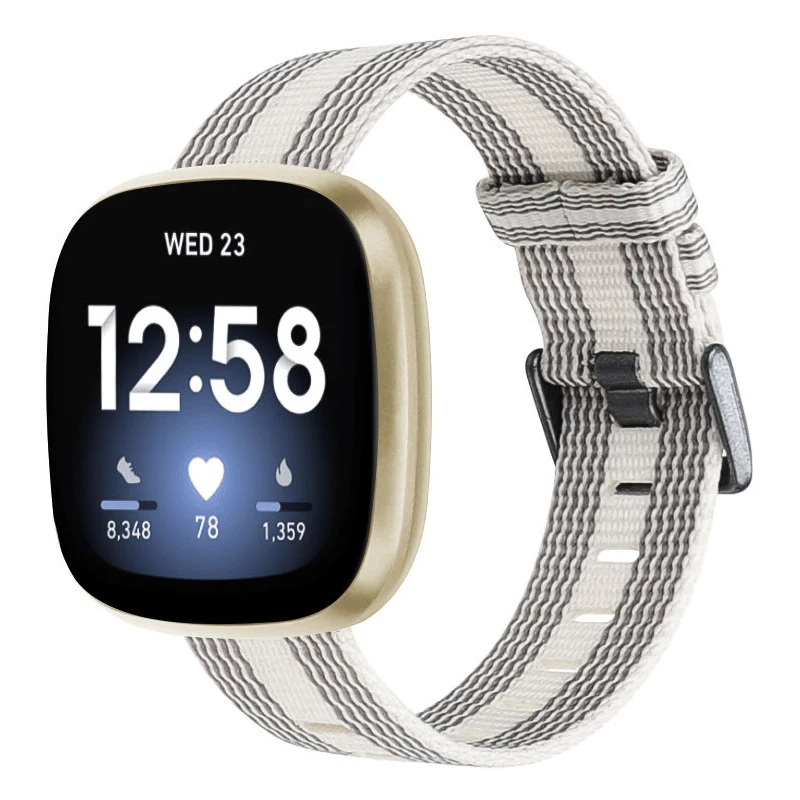 Nylon Strap for Fitbit Versa 3 Band Canvas Bracelet Watchband Wristband Replacement Belt Sense Correa Accessories S L | Наручные часы