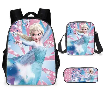 

Disney Girls Snow Queen School Bags Nylon Orthopedic Princess Elsa Backpacks for Primary Students Children Kids Schoolbags