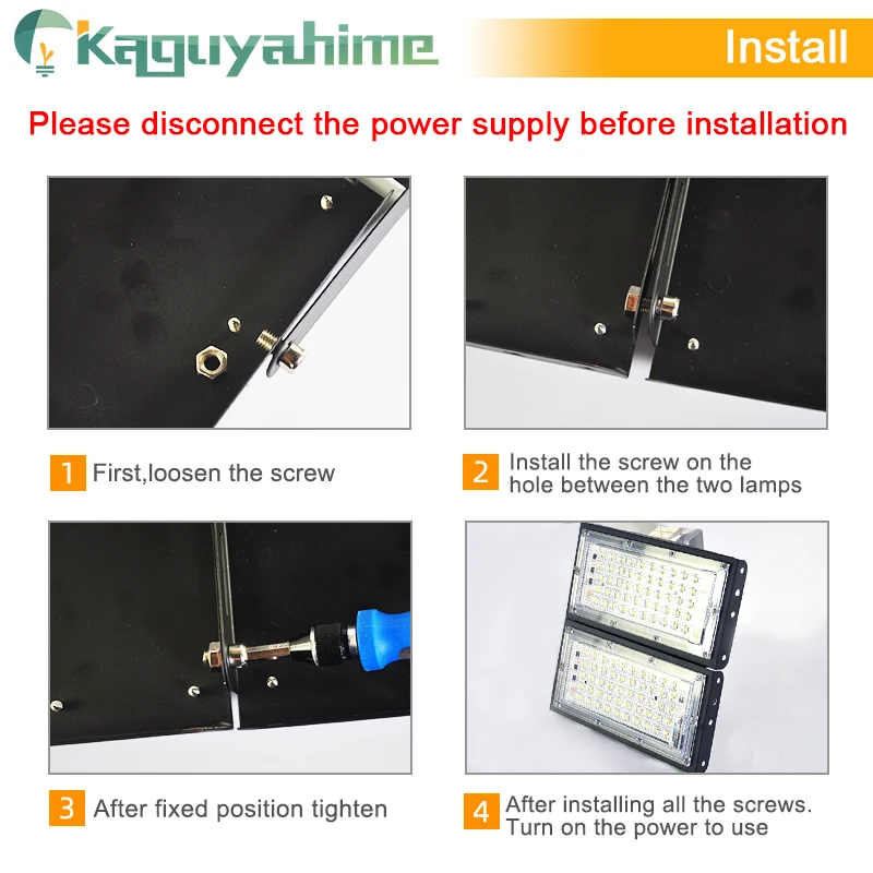 Kaguyahime Светодиодный прожектор светильник 50W 100W 200W 220V IP65 Водонепроницаемый