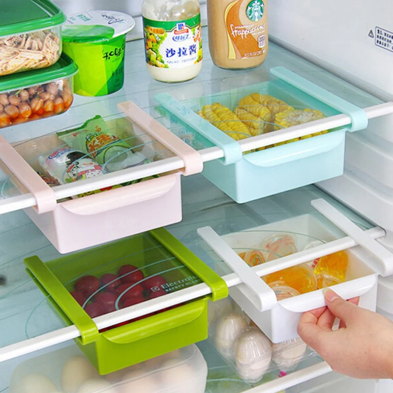 

Refrigerator Storage Box Fresh Spacer Layer Storage Rack Drawer Sort Kitchen Accessories Hanging Organizer 16.5x15cm