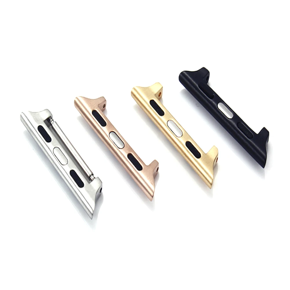 

10Pcs Stainless Steel adapter Band 1:1 For Apple Watch Connector Replacement 38mm 40mm 42mm 44mm Band For iWatch adapter Strap
