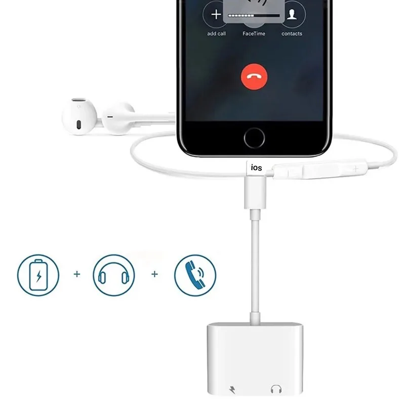 Для iphone до 3,5 мм разъем AUX Наушники Аудио 2 в 1 для iphone 11 X XS XR 7 8 Plus Lighting Plug зарядное устройство адаптер IOS 12 система