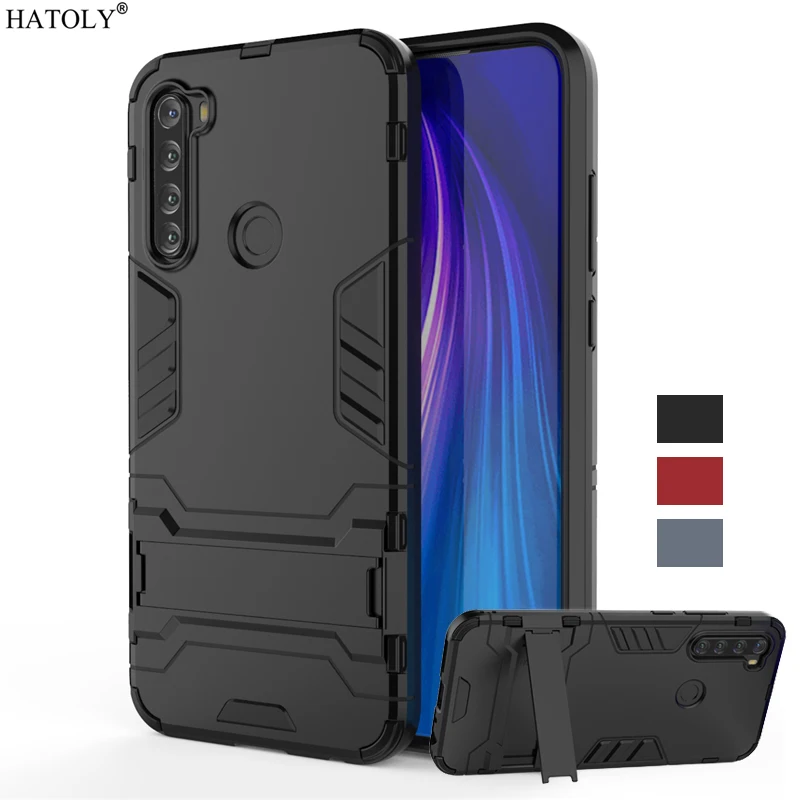

For Xiaomi Redmi Note 8T Case Armor TPU Rubber Shell Hard PC Back Phone Cover Case Redmi Note 8T Case For Xiaomi Redmi Note 8T