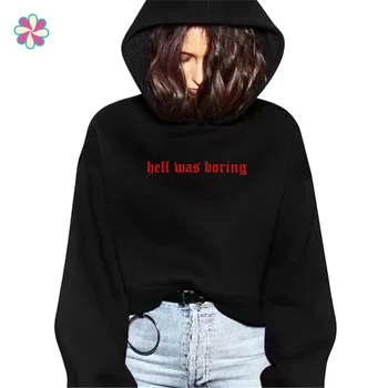 

Hoodie Long Sleeve Aesthetic Black Women Spring Fashion Jumper W118