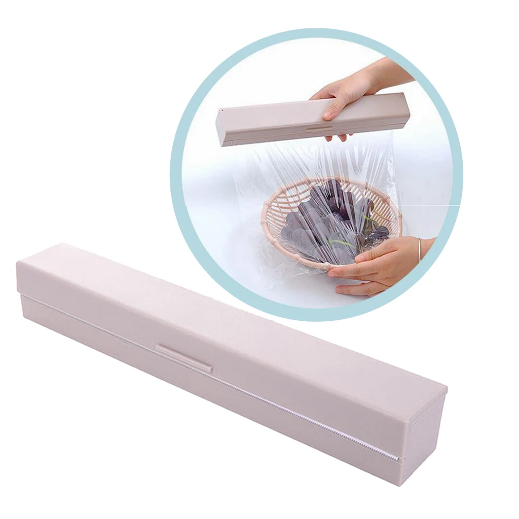 Kitchen Plastic Wrap Cutter Food Wrap Aluminum Foil Dispenser Tool Safe
