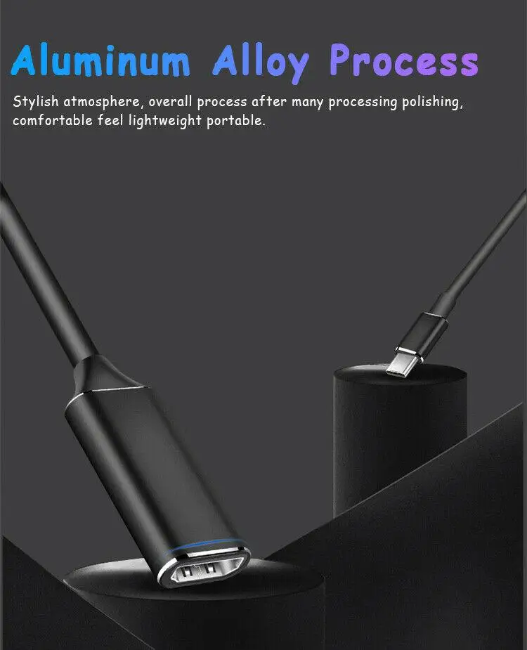 BEESCLOVER тип-c к HDMI HD ТВ адаптер USB-C 4k адаптер для ПК ноутбук планшет телефон подключи и играй стабильная передача сигнала r60