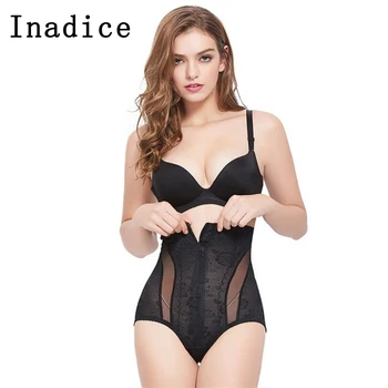 

Inadice Briefs Slimming Pants Sexy Underwear Buckle High Quality Elastic Belt Lace High Waist Tummy Control Body Shaper for Lady