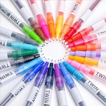 6 цветов/Набор для рисования, акварельная кисть, ручка с двойным наконечником, авторучка с водным цветом, авторучка, канцелярские товары, школьные товары для рукоделия