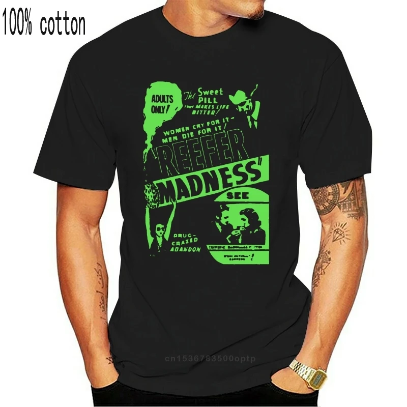 Reefer Madness - T Shirt (Devils Harvest Weed)2020 Summer Style High Quality Tops Tee Shirt for Man O-Neck Tee