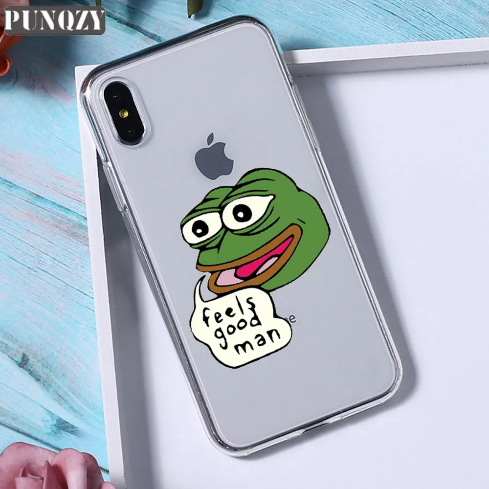 TPU A433 Забавный чехол для телефона Pepe The Frog Happy Cry fees Good Man для iPhone 11 pro max 6 6S 8 7 Plus 5 5S X XR XS MAX силиконовый чехол из ТПУ - Цвет: TPU A433