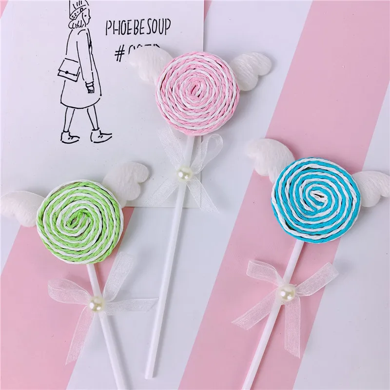 Милый крылышко торт из леденцов топперы каваи бант жемчуг кекс Cupcake для Свадьбы Дети День рождения товары для украшения торта