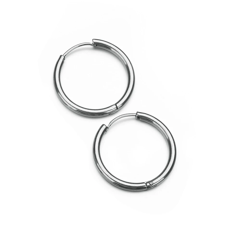 YANGQI титановые стальные серьги-кольца для женщин и мужчин Минимализм Дизайн Круглые Стальные серьги золотые черные Серебряные серьги аксессуары