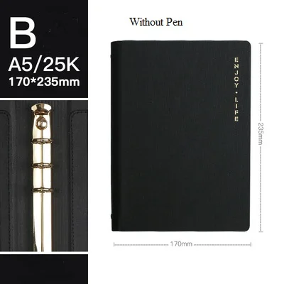 Big Black A5/6 утолщенная портативная записная книжка-органайзер милый дневник для девочек многофункциональный офисный блокнот Органайзер - Цвет: Big Black