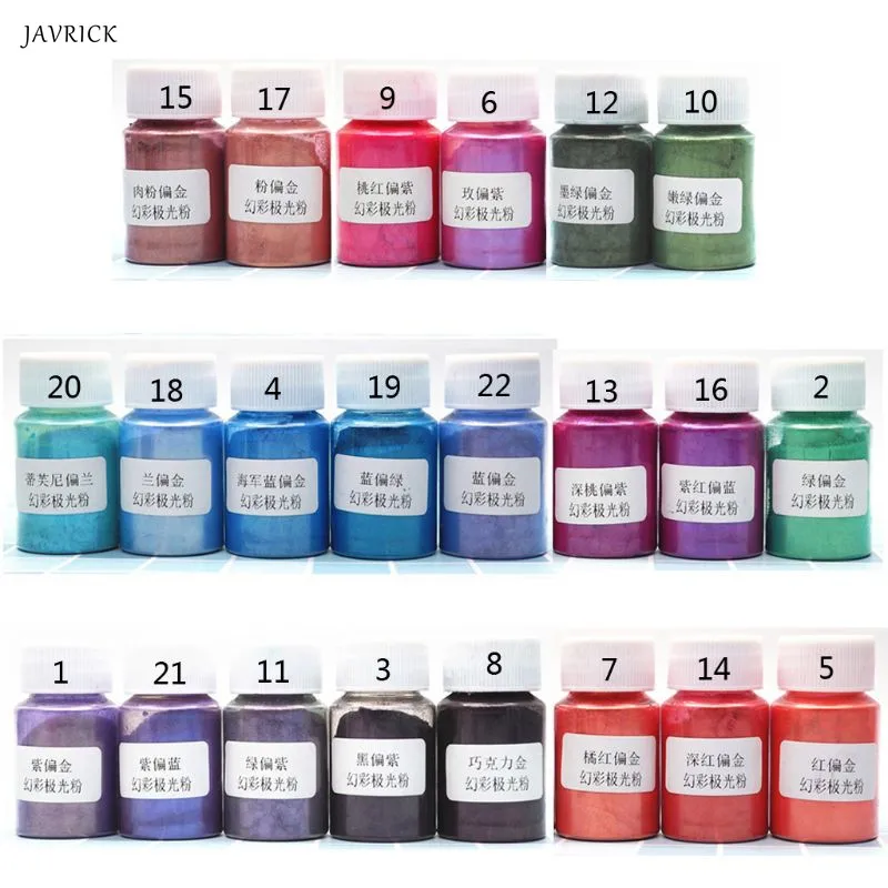 Aurora Pearl Pigment Powder Mica Pearlescent Colorants Resin Dye Jewelry Making Accessories