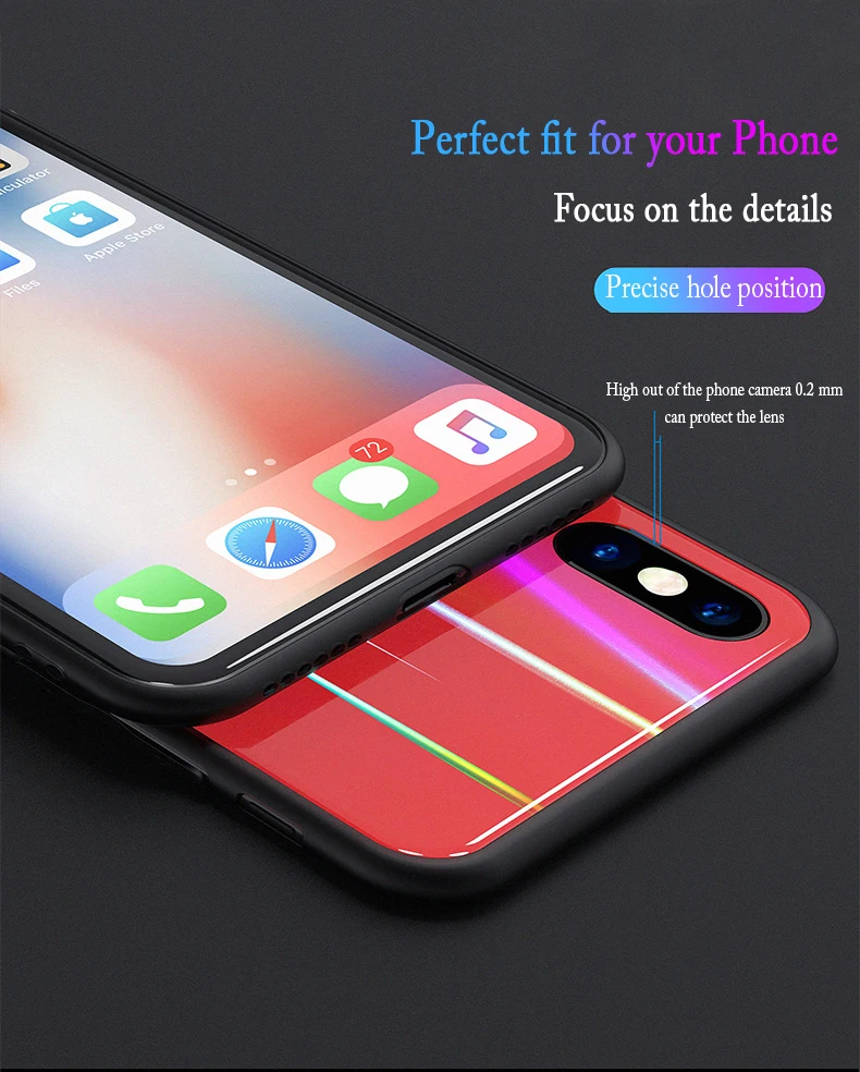 Aurora лазерный градиентный чехол из закаленного стекла для телефона для Xiaomi mi 9 SE 9SE чехол для Red mi Note 8 7 Pro Note8 Note7 противоударный чехол
