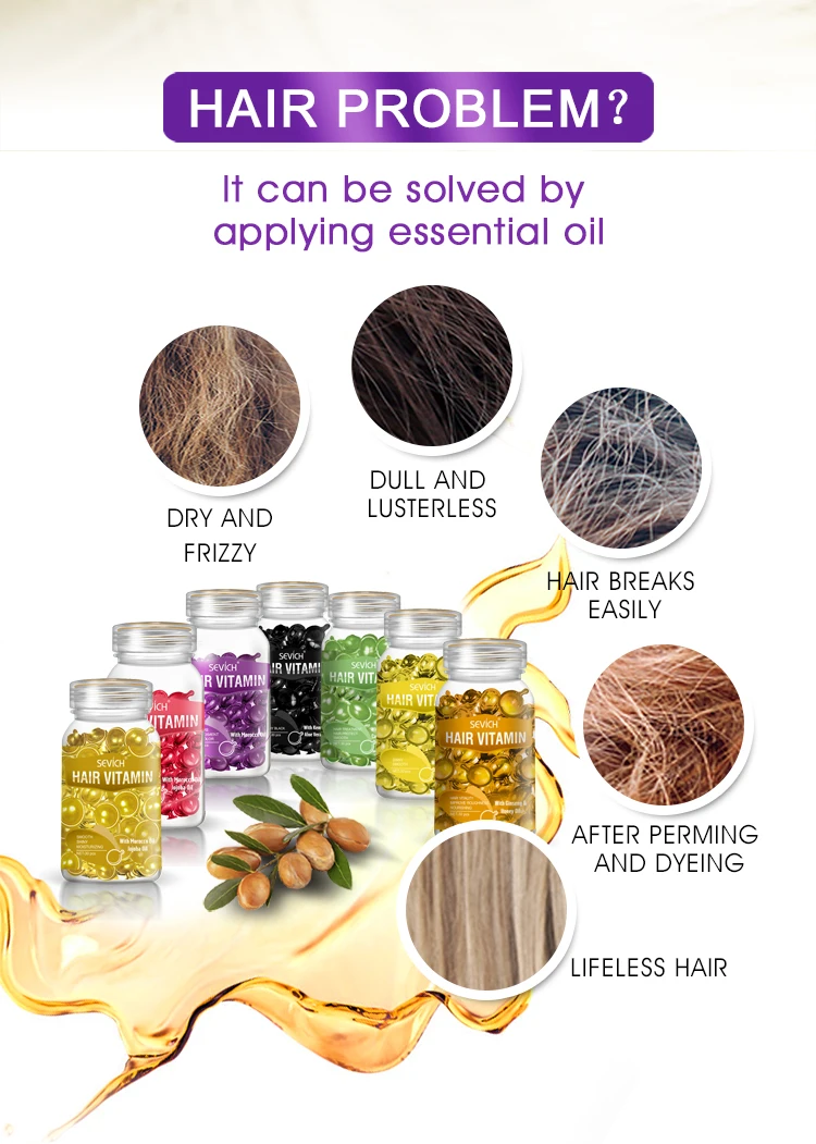 Description Picture 3 of itemSevich Hair Vitamin Keratin Complex Oil Capsule Set Hair Care Essential Oil For Dry Hair Nourishing Scalp Treatment