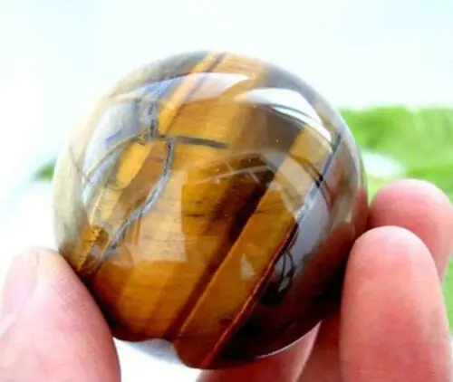 

Natural Tiger's Eye quartz crystal sphere ball 52-55mm+stand