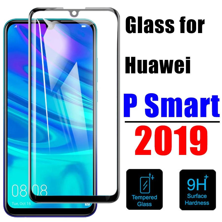 

for huawei p smart 2019 glass screen protector protective film tempered glas huaweii huavei huawey psmart tremp huaweip p2019 9h