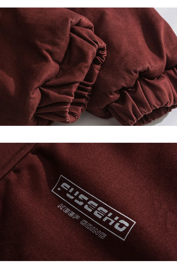 Nanxia Qiaozhuang Winter New Style Mixed Colors Hat Loose-Fit Stereo Pocket Cotton Coat Japanese-style Retro Fake Two-Piece Cott
